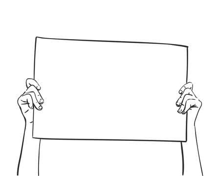 Put your slogan on the protest sign